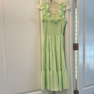 Amanda Uprichard Light Green Midi Dress